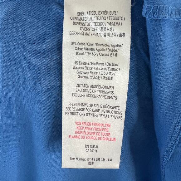 BMW Womens Blue Short Sleeve T-Shirt Cotton Blend Rounded V-Neckline Size S - Picture 9 of 10